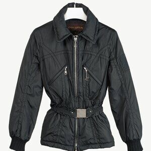 Louis Vuitton Black Belted Patch Goose-Feather-Fill Puffer Jacket